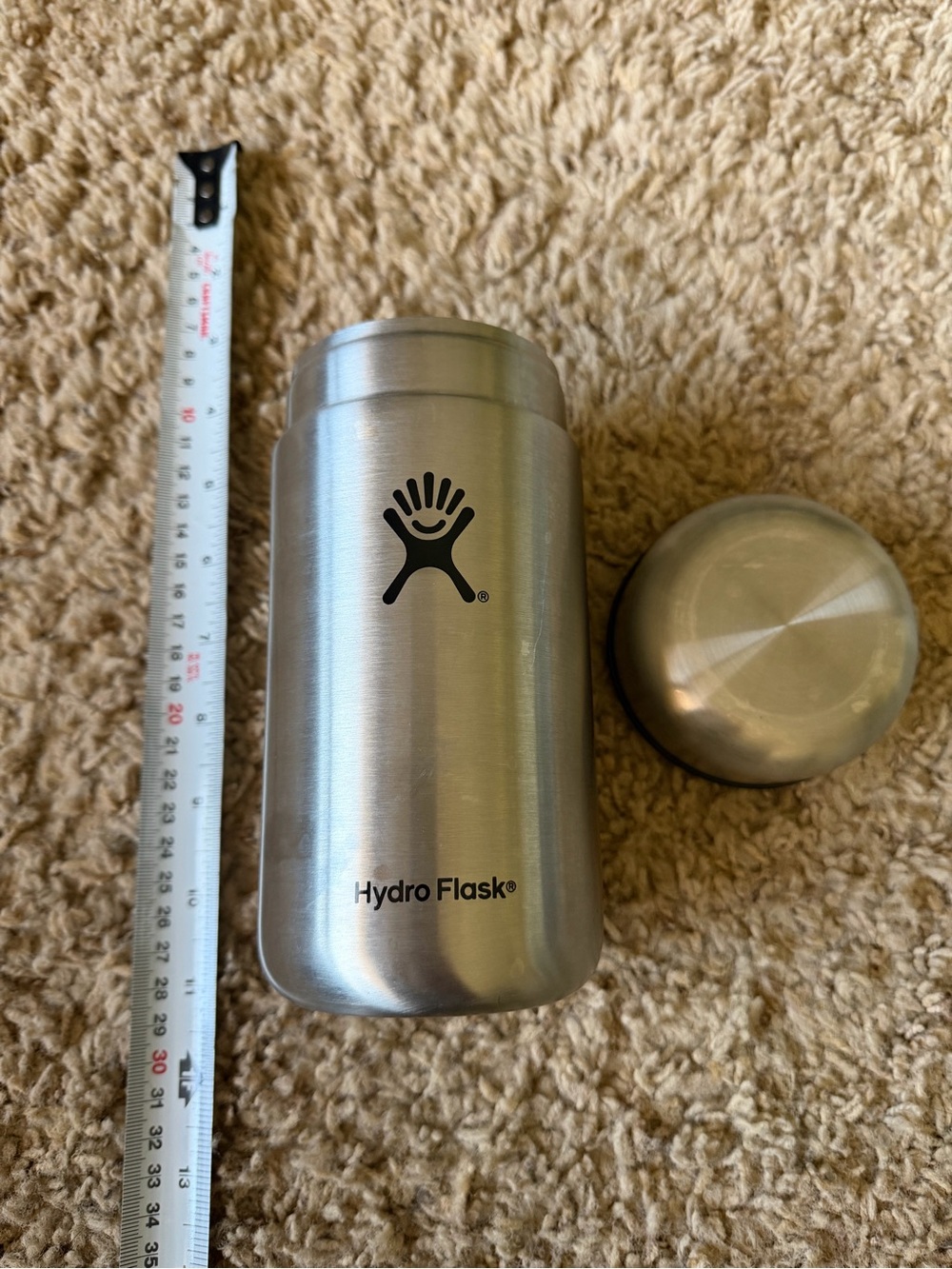 Hydro Flask Silver Stainless Steel Food Flask